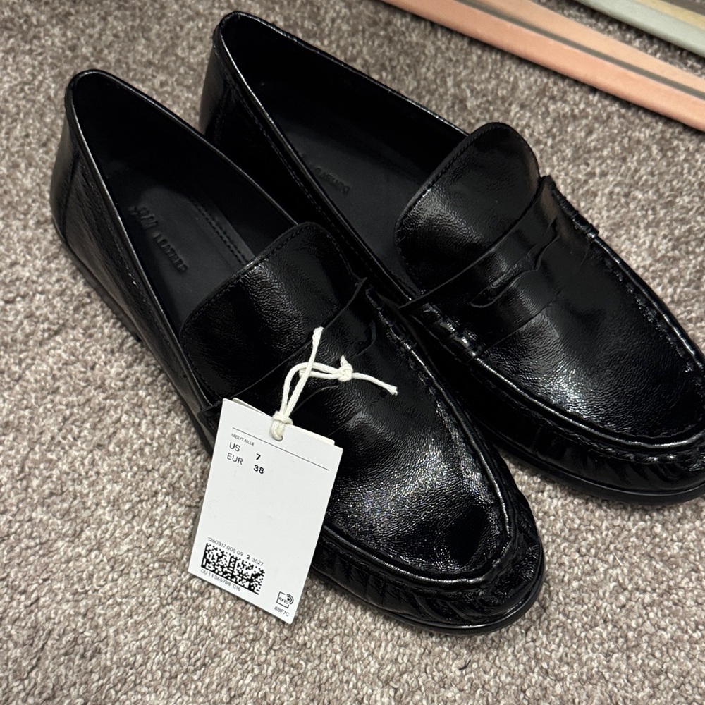 H&M Glossy Black Loafers